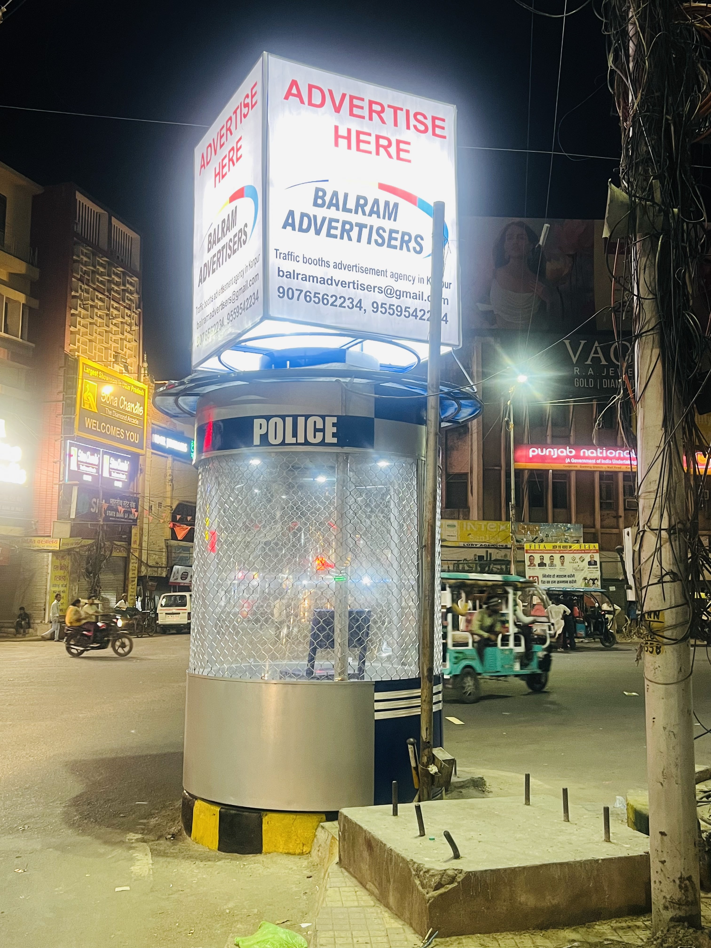 Balram Advertisers traffic booth in Kanpur