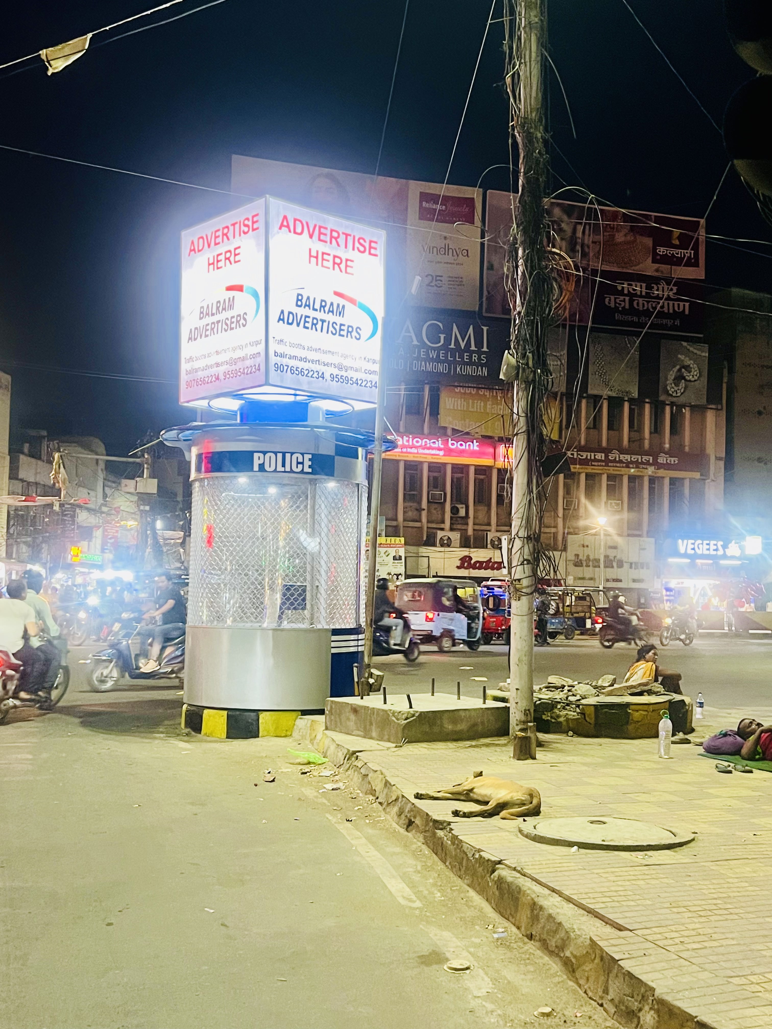 Balram Advertisers traffic booth in Kanpur